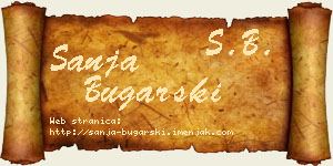 Sanja Bugarski vizit kartica